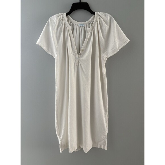 4Our Dreamers Linen Blend Dress Size XL White Henley Cottagecore Beach Lounge - Picture 16 of 16